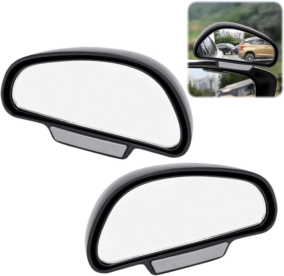 Car Blind Spot Mirror 360° Wing Mirror, Universal Blind Spot Mirror for Cars, Trucks, SUVs, Driving School Mirror, Safety Accessory for Vehicles (2PCS, Black)