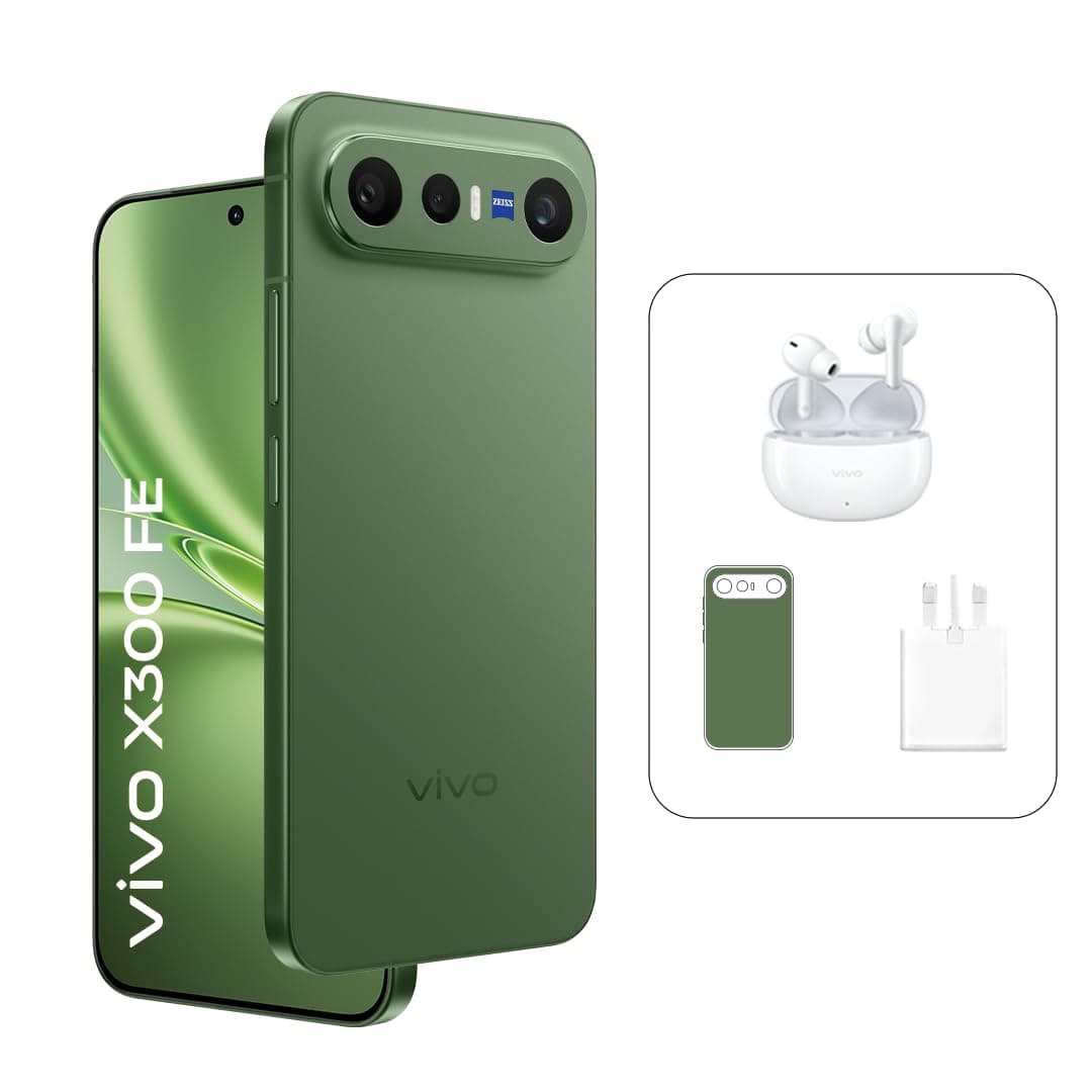 فيفو X300 FE 5G (اخضر، 12GB 256GB) | AMOLED 1.5K | كاميرا زيس 50MP | بطارية 6500mAh | سناب دراغون 8 ايليت الجيل 5 | IP69 | ضمان 24 متر، استبدال شاشة 12 متر
