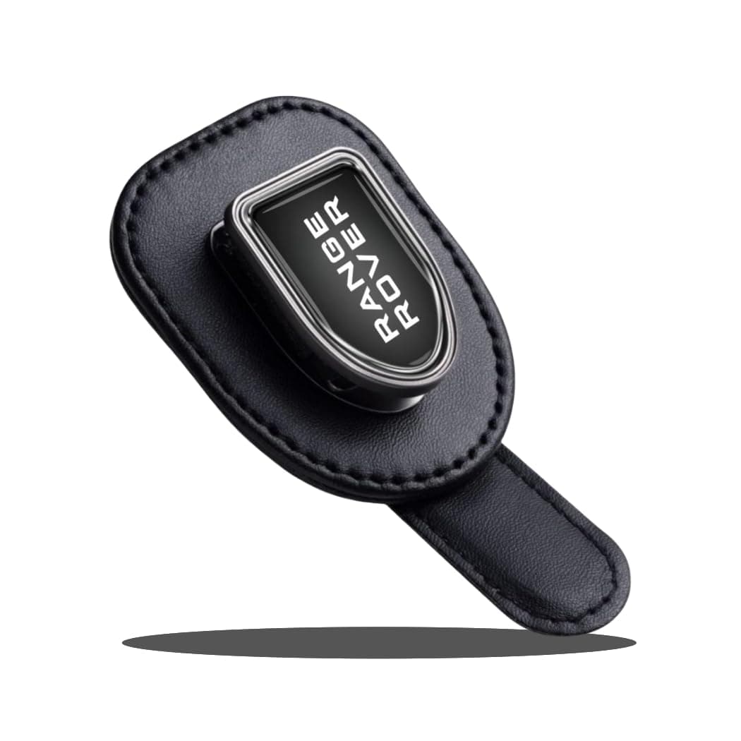car Sunglass Holder Compatible with Range Rover alloy Leather Sun Glasses Eyeglass Hanger with car logo car accessories interior