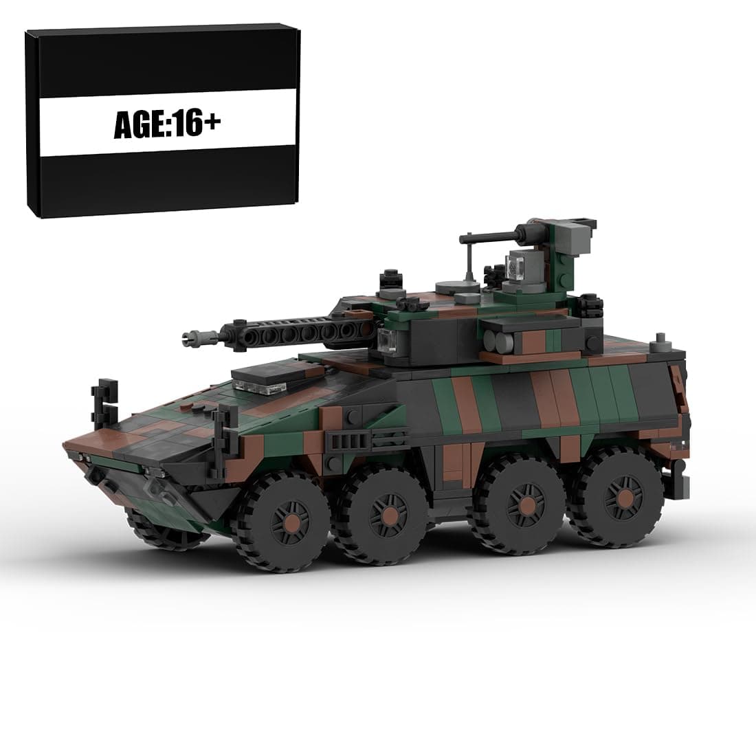 Military Building Blocks Construction Kit, Armoured Military Vehicle with Removable Tower & Steering System, Military Vehicle, Army Armored Tank Model Toy for Adults, 840 Pieces