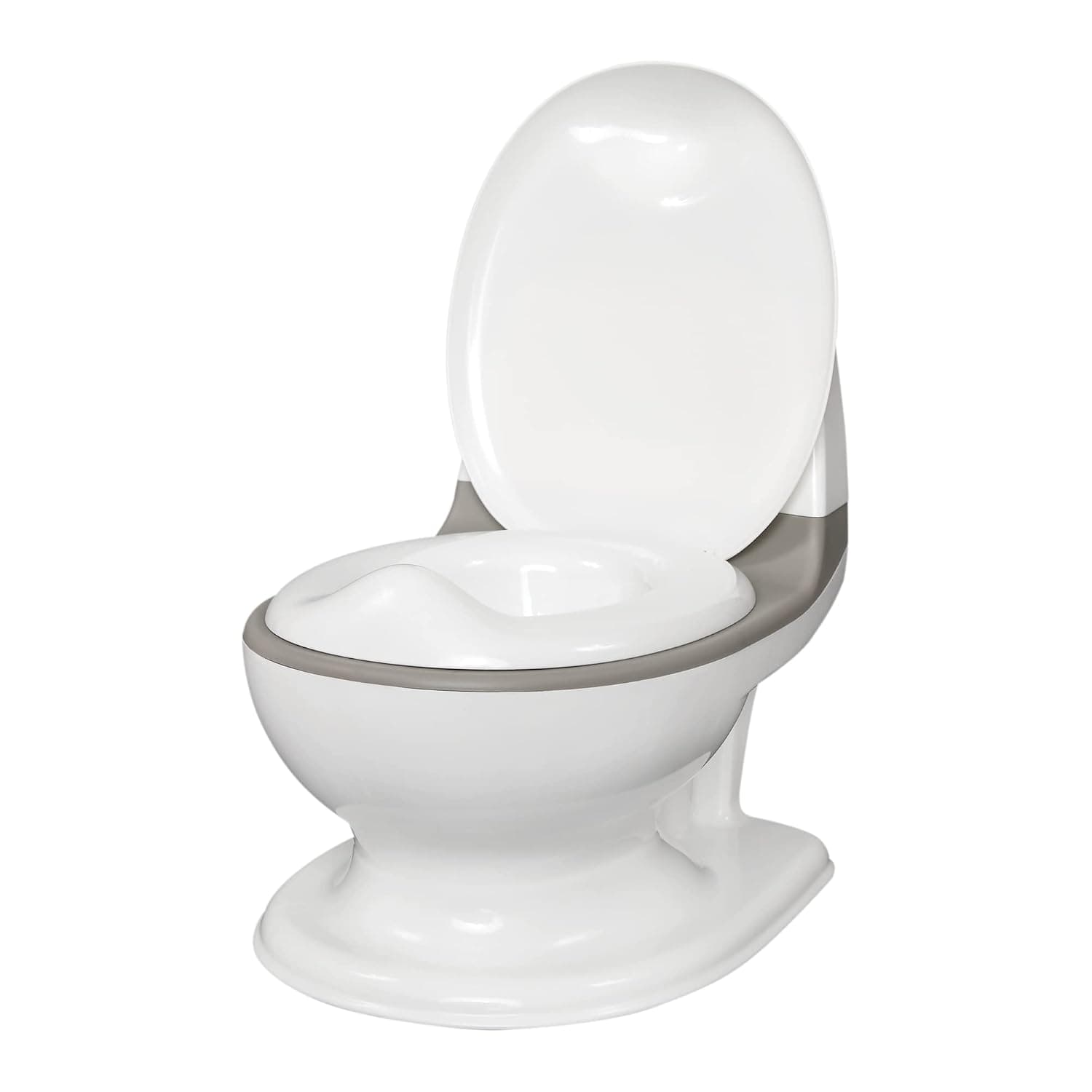 Nuby Dr. Talbot's - My Real Potty - Children's Potty with Flushing Sound - Toilet Trainer for Children - with Real Sound and Batteries are Included - Toilet Grey and White - 18+ Months