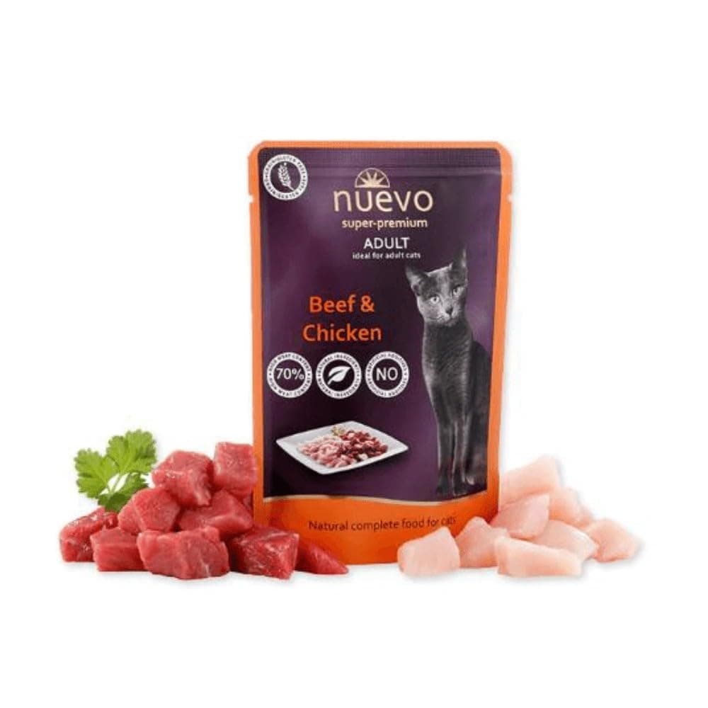 Nuevo Adult Beef and Chicken Wet Cat Food 85 g