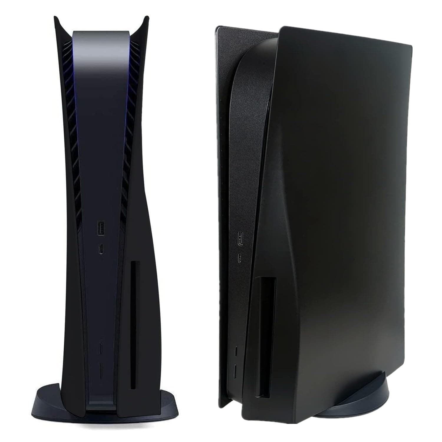 غطاء لوحة وجه اصدار القرص من فلانمون، غطاء حماية لجهاز تشغيل العاب الفيديو الرقمية PS5، ملحقات بلاي ستيشن 5، غطاء واقي بديل مقاوم للغبار ومضاد للخدش (اسود قرص)