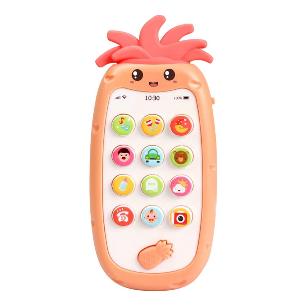 HELEMIY Mobile Phone Toy with Light Music & Sounds Silicone Teether Baby Multifunctional Smartphone Toy for Babies Infants Toddlers 6 Months +