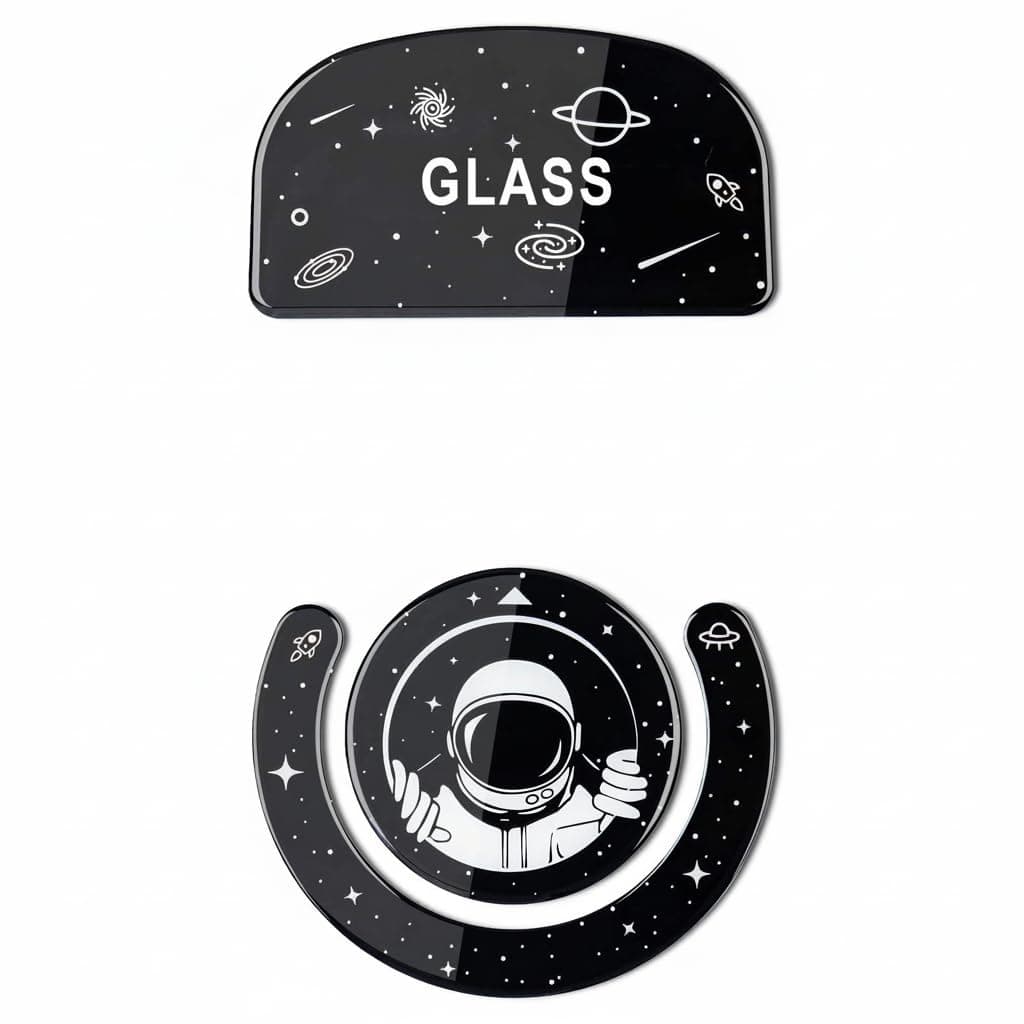 Mouse Feet/Skates for Logitech G Pro X Superlight Made with Corning Tempered Glass Fast Smooth and Durable Sole [Galaxy]