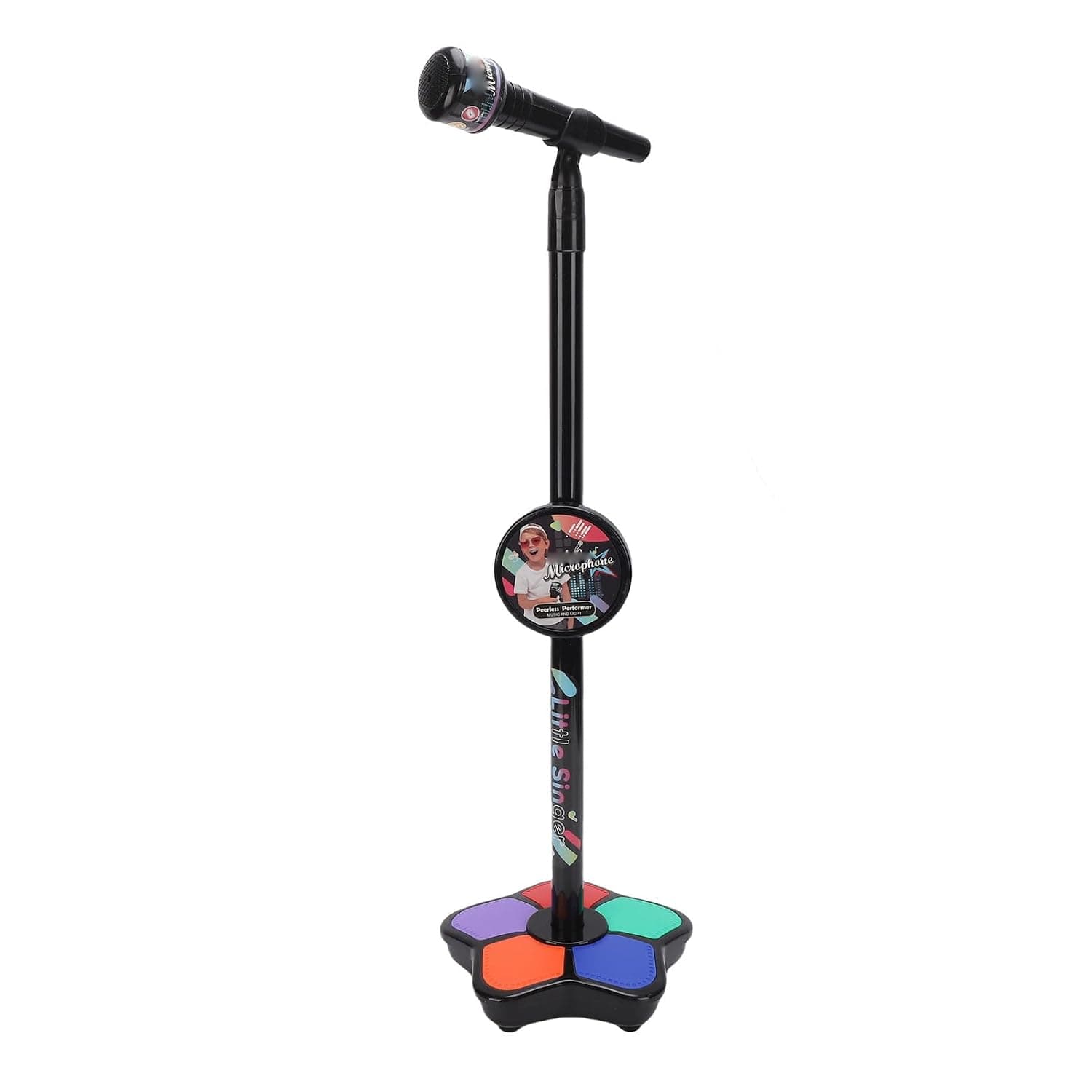 Mingzhe Kids Standing Microphone with Clear Speaker and Rhythm Lights for