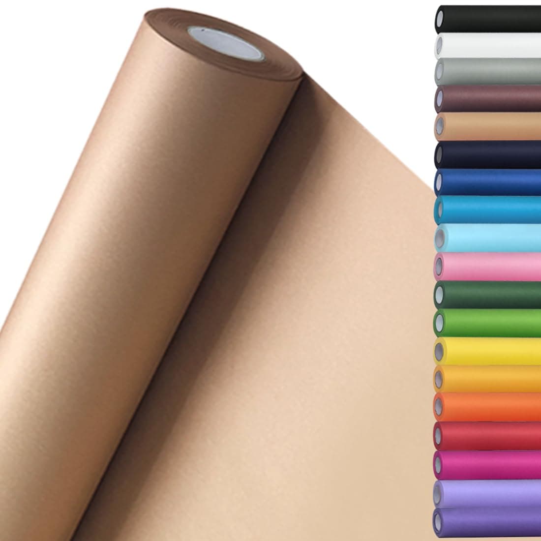 SMART&CASUAL Brown Kraft Paper Roll 15" x 450" (37.5') for Gift Wrapping Packing Art Craft Supplies Floral Bouquet Flower Moving Painting Drawing Paint Easel Poster Chart Paper