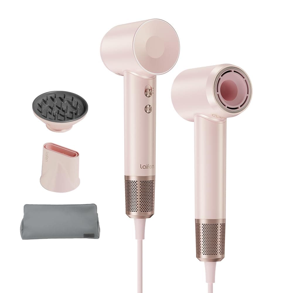 Laifen Swift Premium Ionic Hair Dryer – Golden Pink | World’s No.1 High-Speed, 200M Ions, 110,000 RPM, Fast Drying, Low Noise, 2 Magnetic Nozzles & Waterproof Travel Pouch