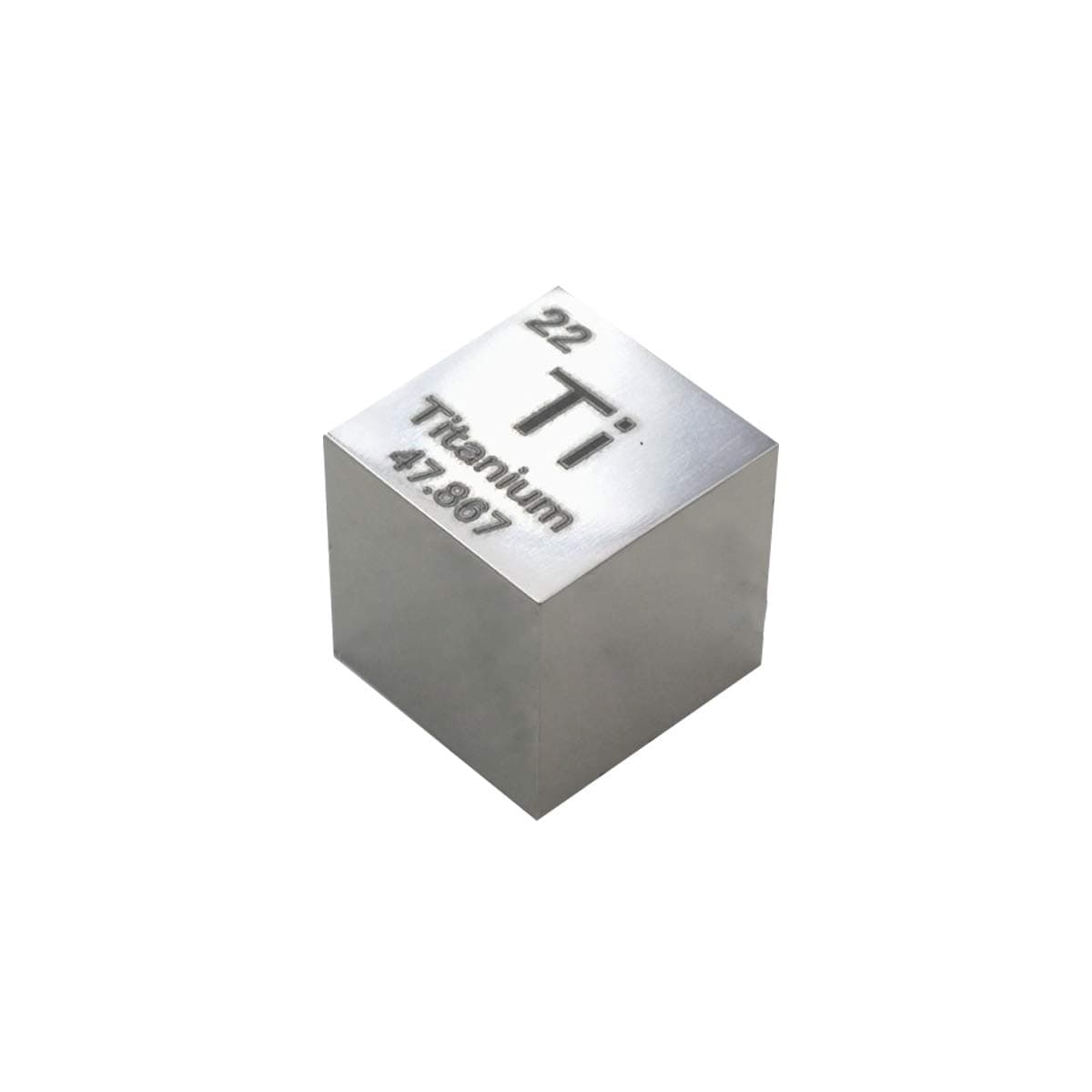 Titanium Cube,10mm Ti Block for Element Collection Lab Experiment Material Hobbies Simple Substance Block Display DIY,Mirror polishing
