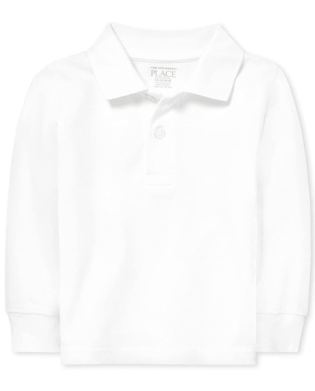 The Children's Place boys Long Sleeve Pique Polo