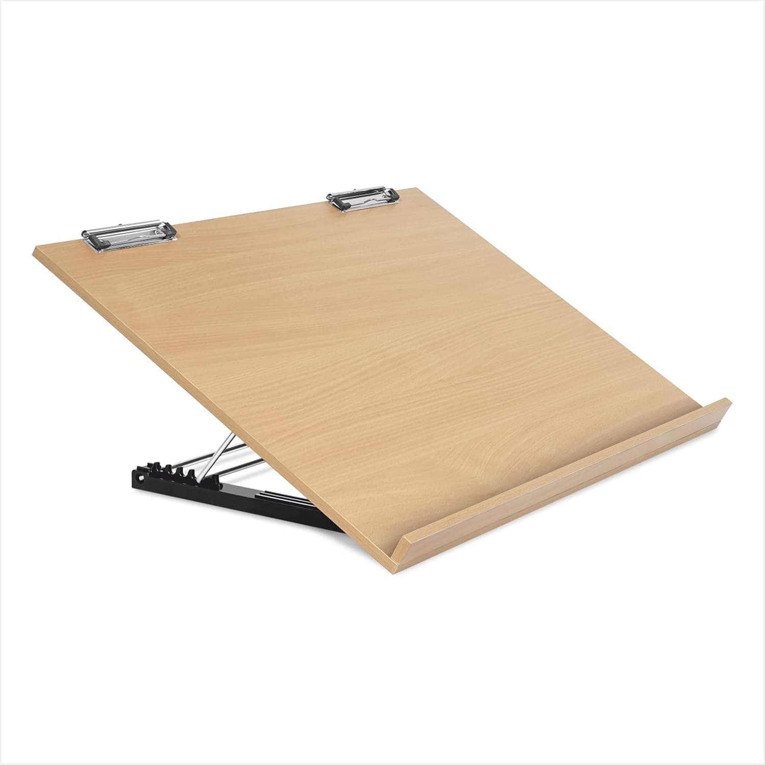 Liquidraw A2 Wooden Desk Easel - 18.5" x 25.5" | Drawing Board Table Stand With 5 Adjustable Working Angles | Ideal For Drawing Painting & Drafting | Attached Board Clips | Artist Workstation