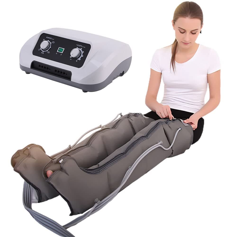 Electric Air Compression Massager for Leg Pain Relief - Lymphatic Drainage Machine for Foot, Ankles, and Calf Massage - Enhance Circulation and Relaxation with Timing Function