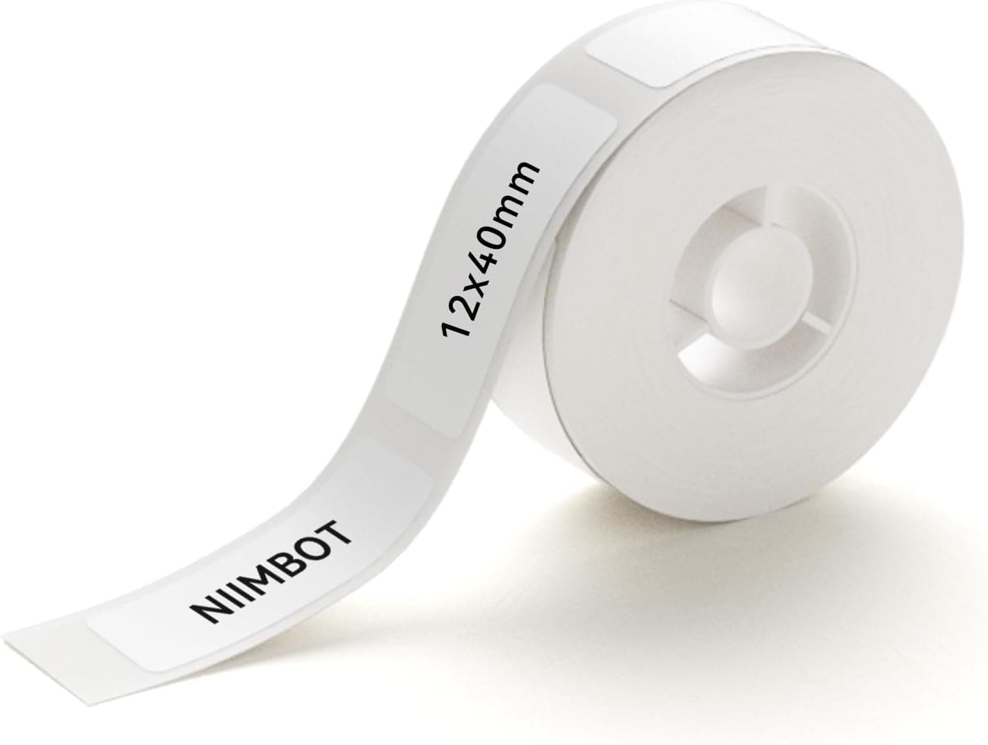 NIIMBOT Thermal Label Maker Paper 12×40mm Stickers Waterproof Tear-Resistant Self-Adhesive Replacement for D11/D110 Label Printer Office&Home 155 Labels/Roll (White)
