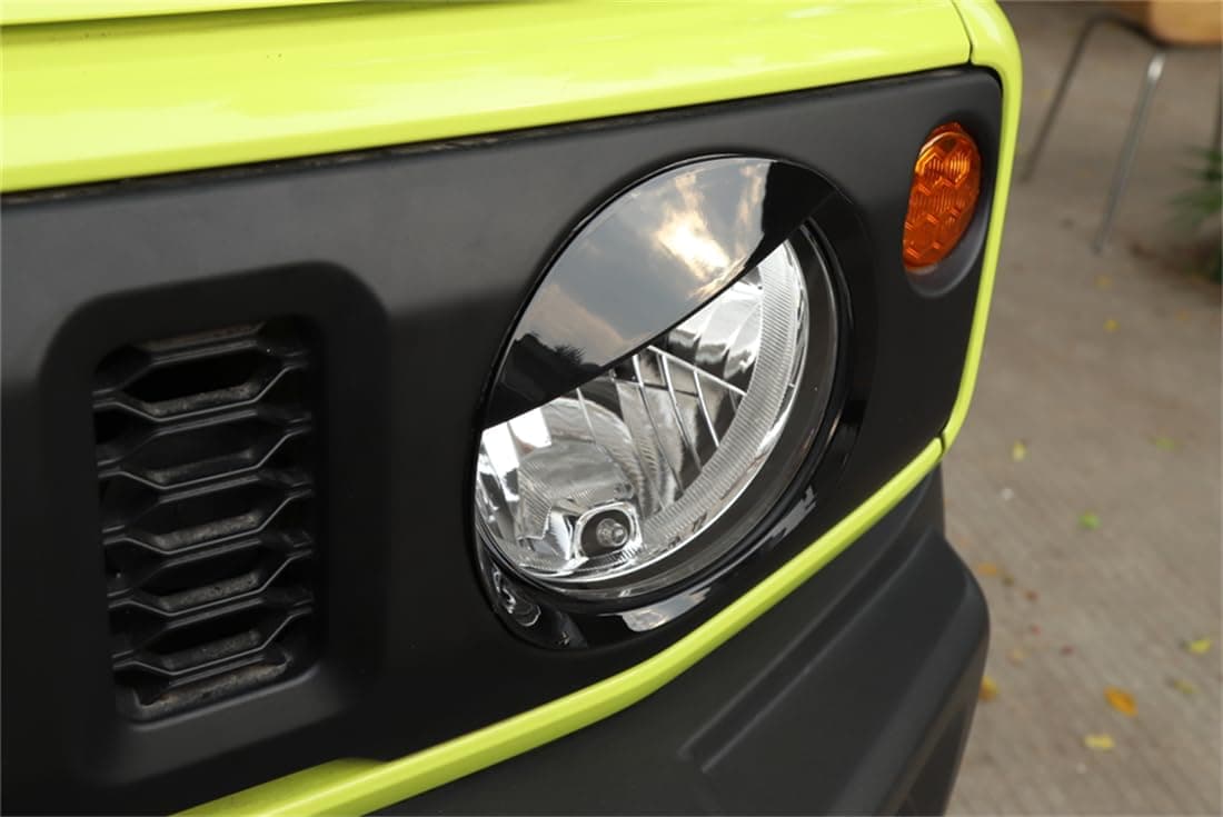 Gloss Black ABS Front Headlight Lamp Ring Panel Cover Trim For Suzuki Jimny 2019-2026 Exterior Car Accessories