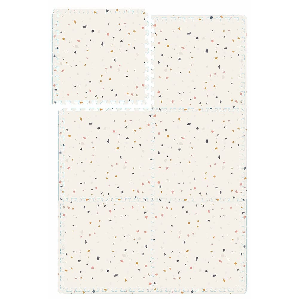 Bumble & Bird - Baby Play Mat - Motor Skills - Educational Mat - Non-Toxic EVA Foam - Waterproof - Easy to Clean - Easy to Store - 6pcs - 60cm x 60cm x 1.2cm - Terrazzo