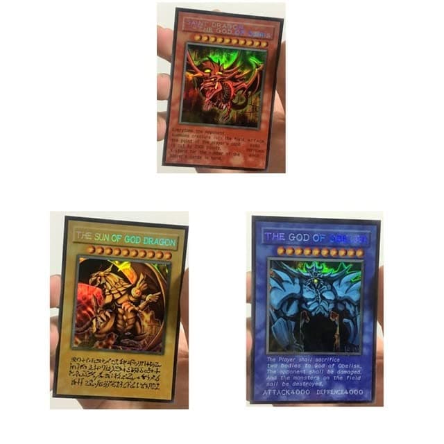 Тоу-PRO - Yu%Gi%Ohs Egyptian 𝖦оԀ Obelisk The Tormentor DIY Тоуs Hobbies Hobby Collectibles Game Collection Anime Cards (3PCS)