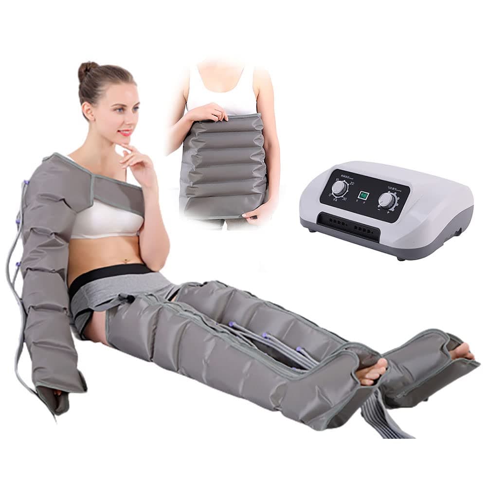 Electric Air Compression Massager for Leg Pain Relief - Lymphatic Drainage Machine for Foot, Ankles, and Calf Massage - Enhance Circulation and Relaxation with Timing Function