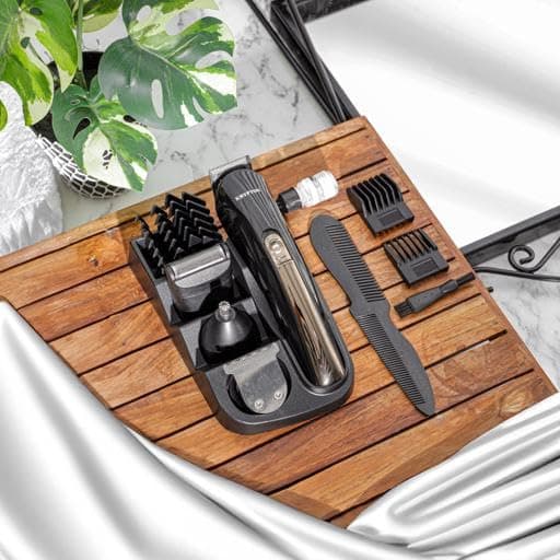 Krypton Rechargeable 11-in-1 Grooming Set, 600 mAh Capacity, Black/Brown