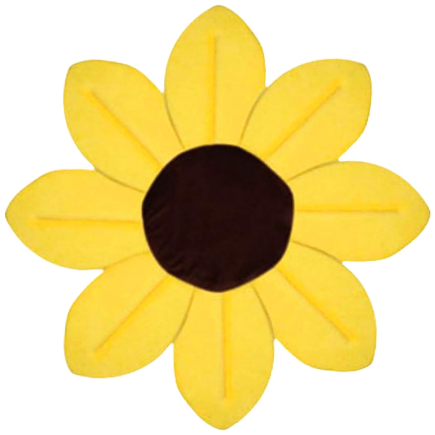 HALAMODO Newborn Baby Flower Anti-slip Sponge Bath Mat Blooming Cushions,Ultrasoft, Plush Sink Bathtub 80x80cm (Yellow)