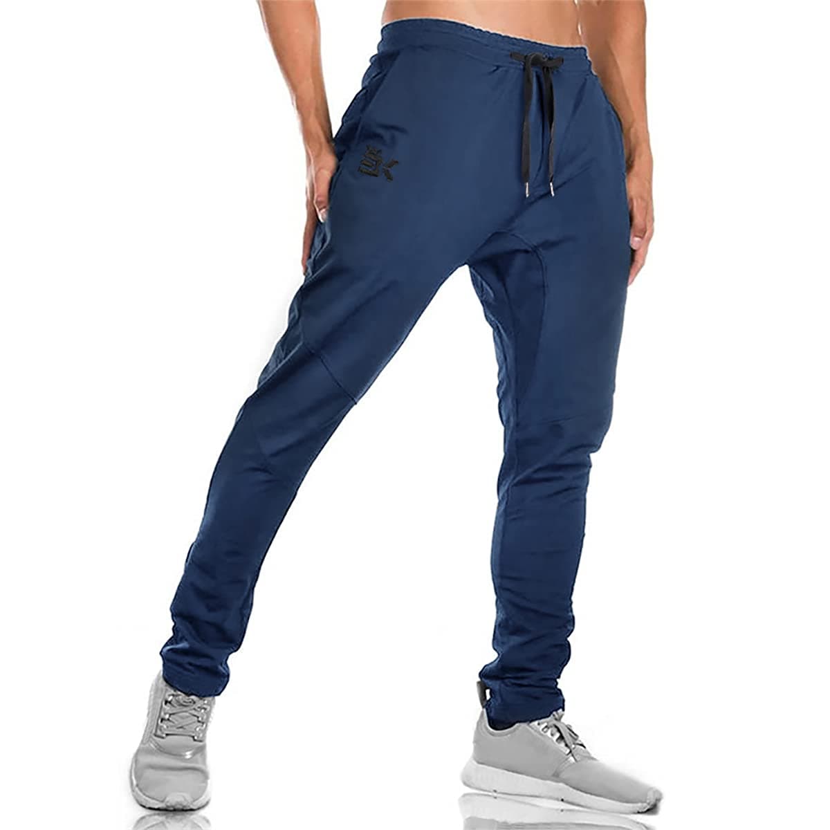 BROKIG Men's Gym Joggers Sweatpants,Mens Casual Sports Running Pants for Men with Zipper Pockets