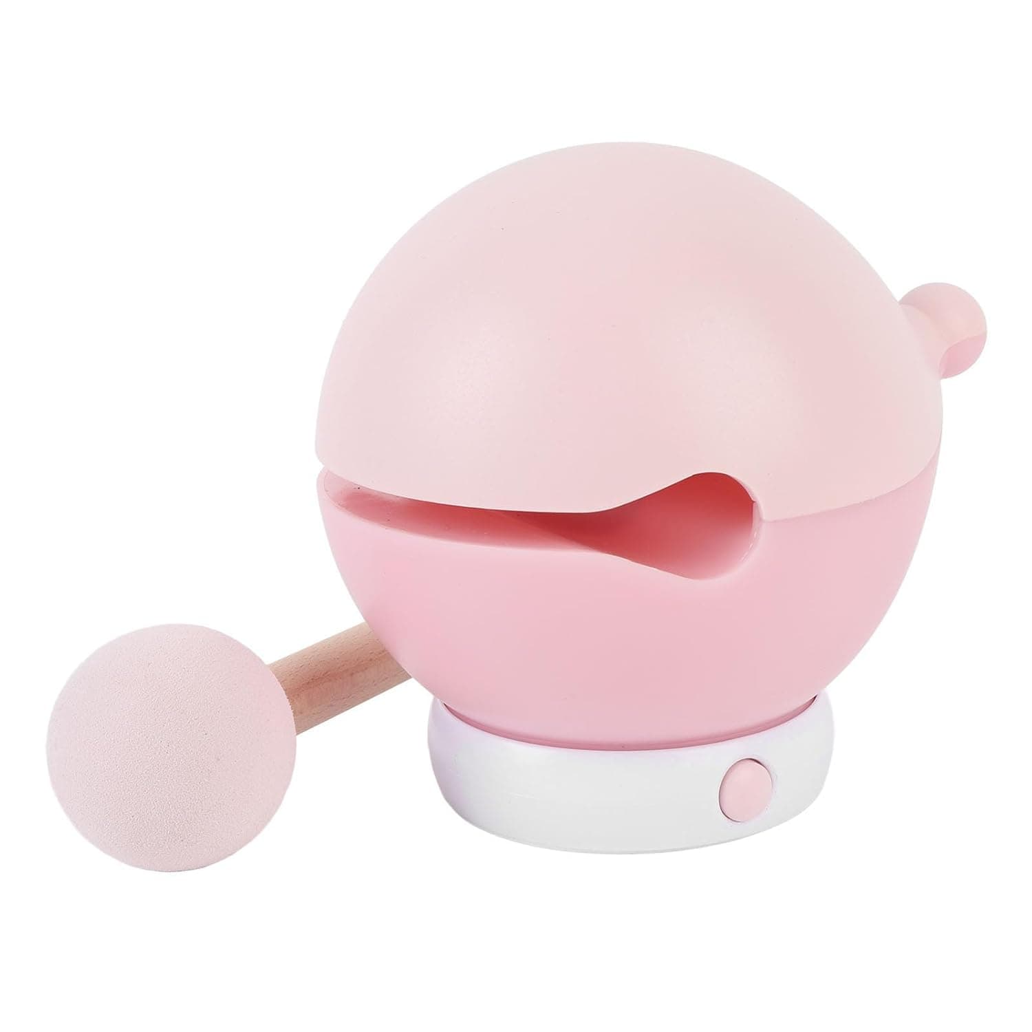Generic Night Light for Kids, 3 Brightness Rechargeable Wooden Fish Night Light Portable Baby with Hammer Sticker for Nursery Bedroom (Roseate)