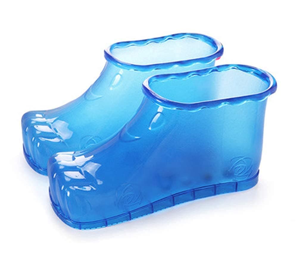 N&R Portable Foot Massage Bath Shoes, Massage Foot Bath Shoes, Bucket Boots, Relaxation Massage Slippers,Blue,without massage stone JB-Tong