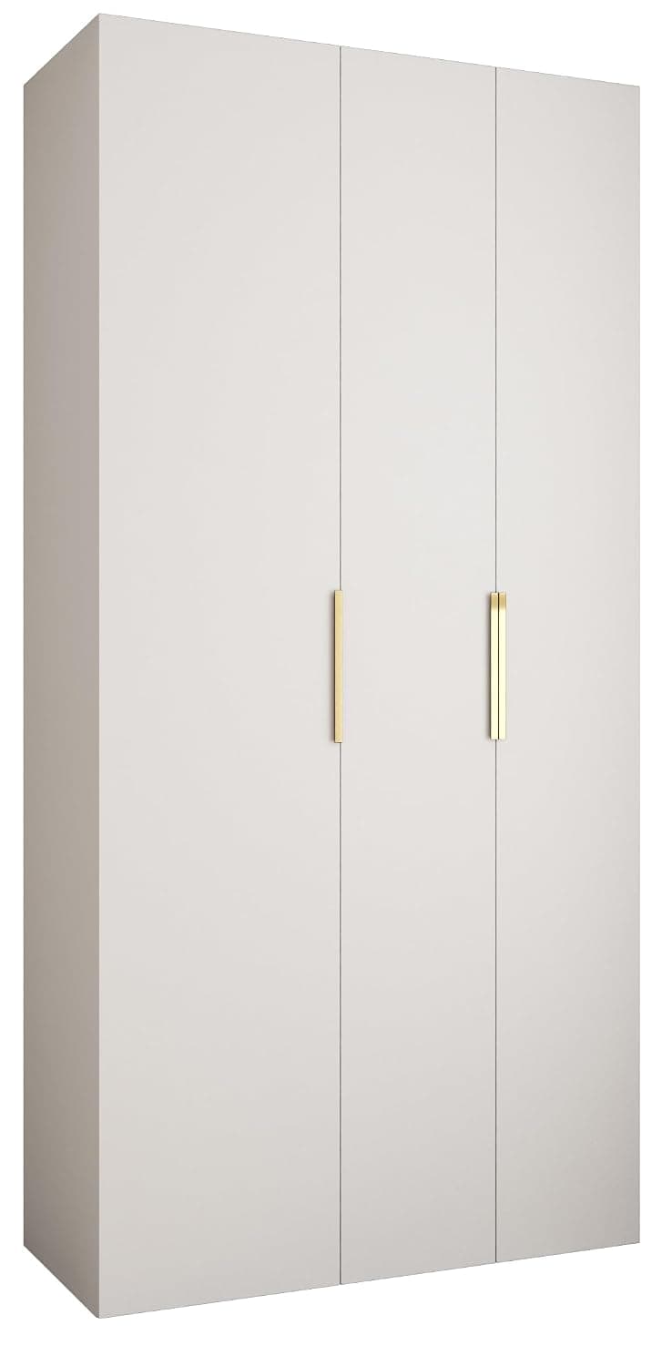 4 Door Wardrobe - Storage Cabinet for Clothes - Bedroom Kids Teens - 245.5x120x50cm - Stylish Golden Finish - Durable & Spacious Design