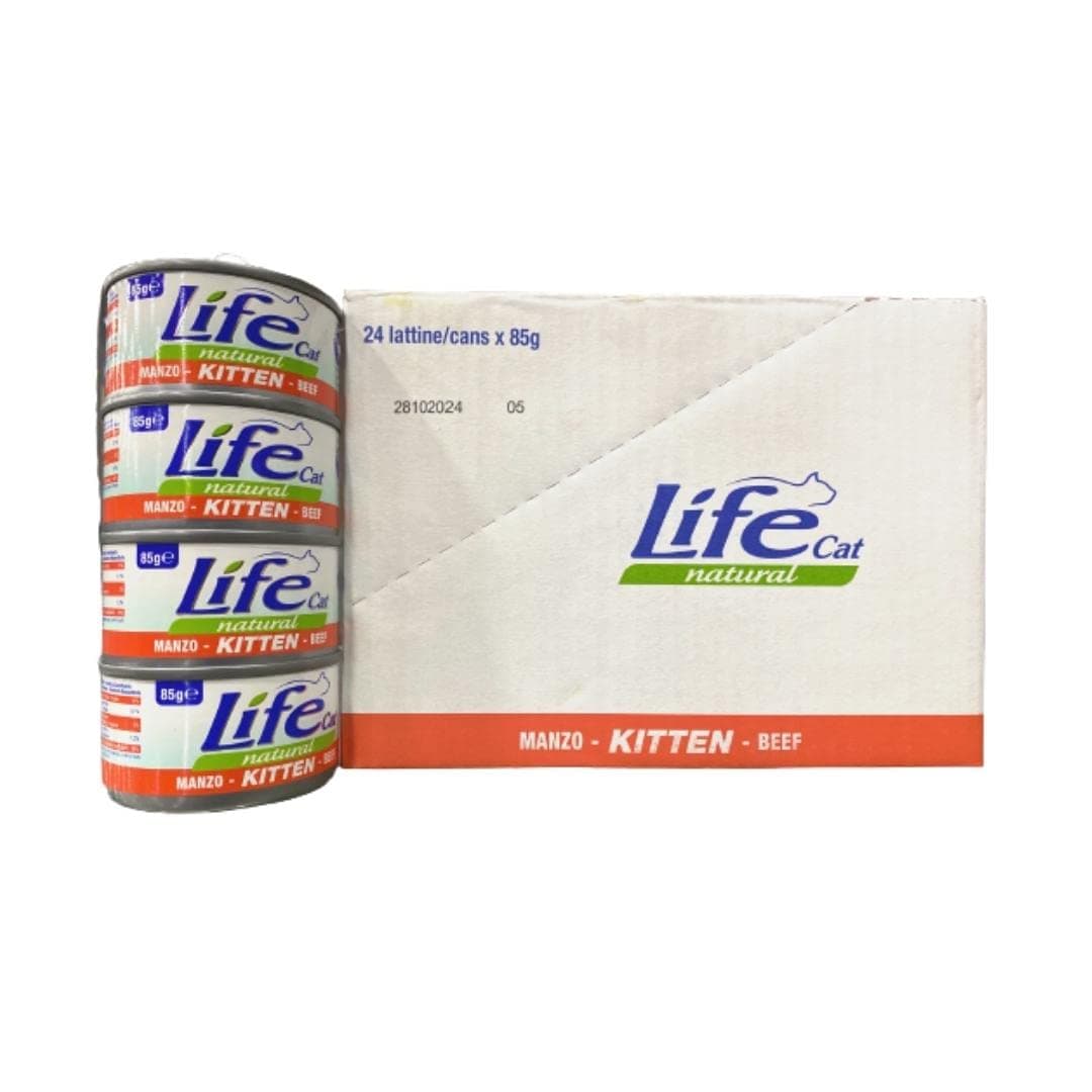 Life Cat wet food kitten - beef 85g x 24