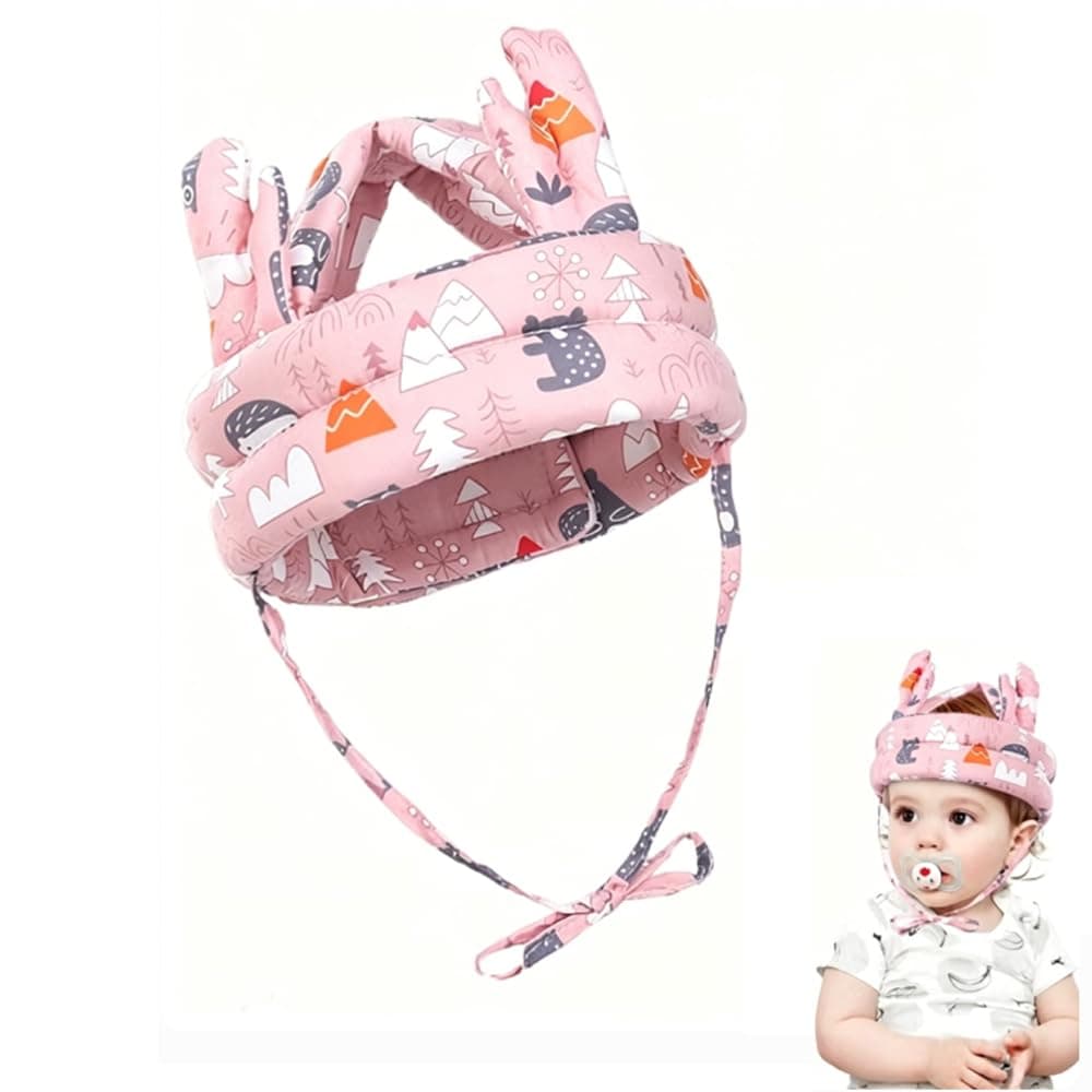 Baby Protective Helmet,Baby Head Protector for Crawling Walking,Helmet Adjustable No Bumps and Soft Cushion,Infant Safety Cap for Kid Learning to Walk