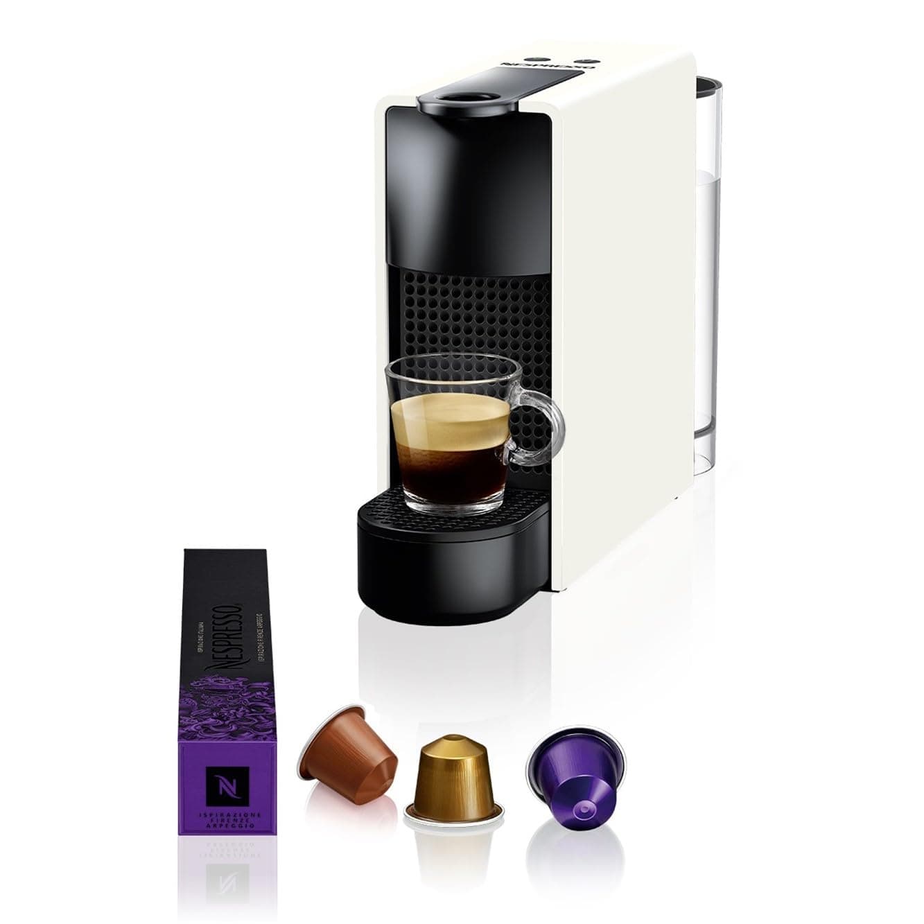 Nespresso Essenza Mini C30 Espresso Capsule Coffee Machine, 0.6 L, 19 Bar Pressure, White