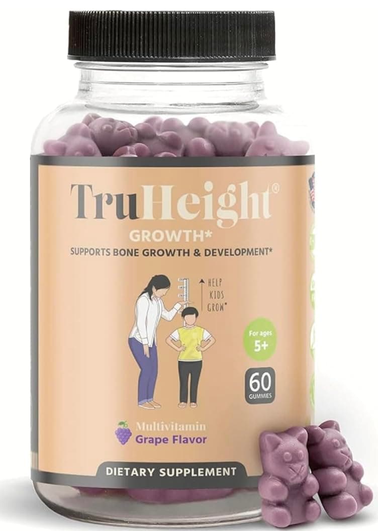 TruHeight, Growth Gummies, For Ages 5+, Grape, 60 Gummies