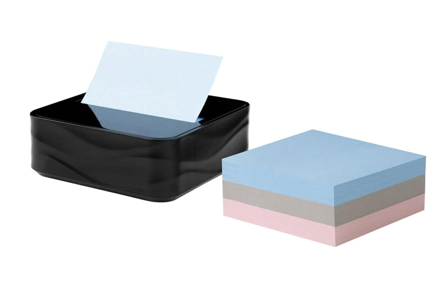 Post-it Note Dispenser, Modern Black, Pack Includes Dispenser and 3 Super Sticky Pop-up Sticky Notes Pads, 2X The Sticking Power (WAVE-330-BKVP) | Pop-Up Notes, Classroom or Office Supplies