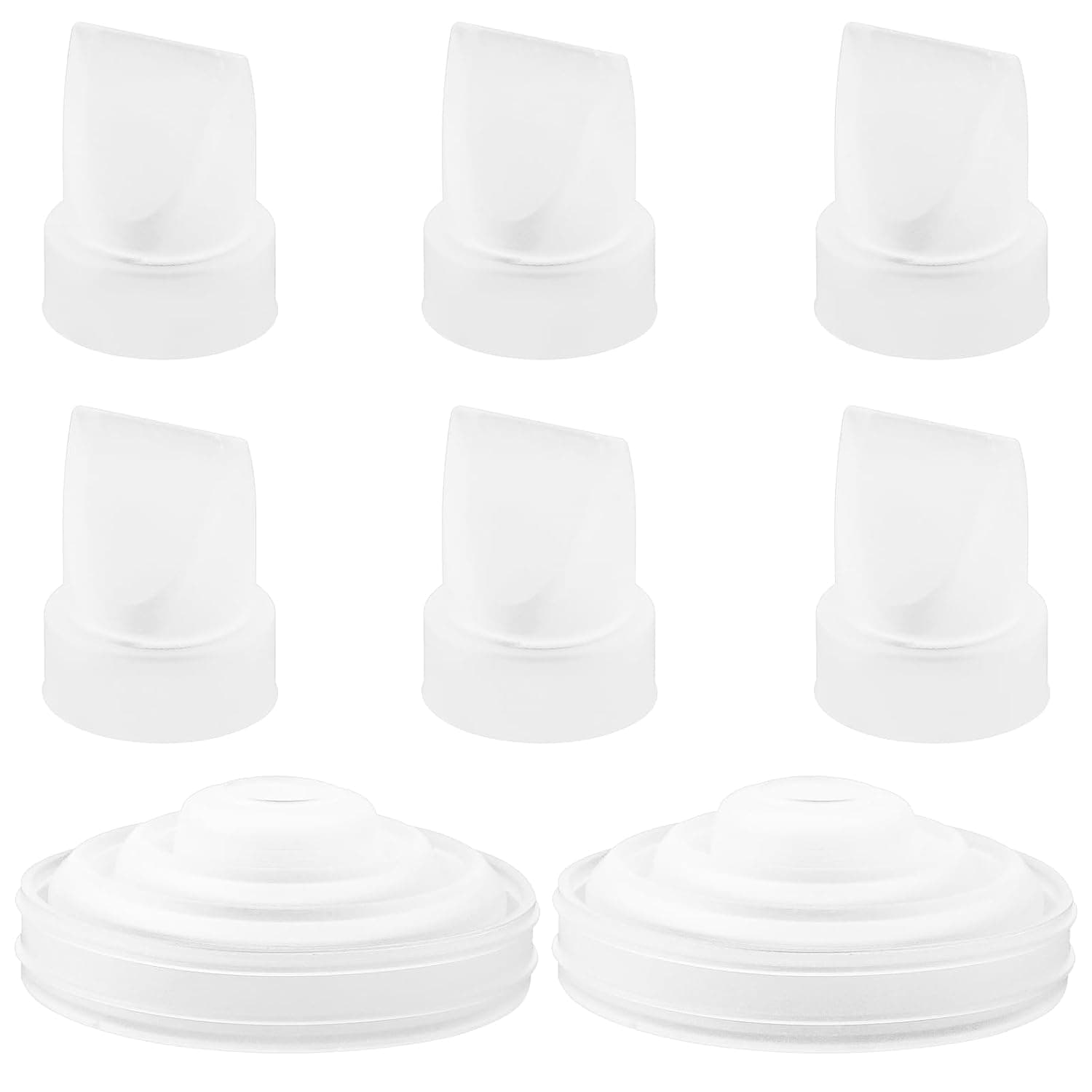 PEUTIER 6pcs Duckbill Valve & 2pcs Silicone Diaphragm Compatible with Momcozy m5, Silicone Breast Pump Replacement Parts Accessories Breastfeeding Supplies for Momcozy M5 Brest Pump
