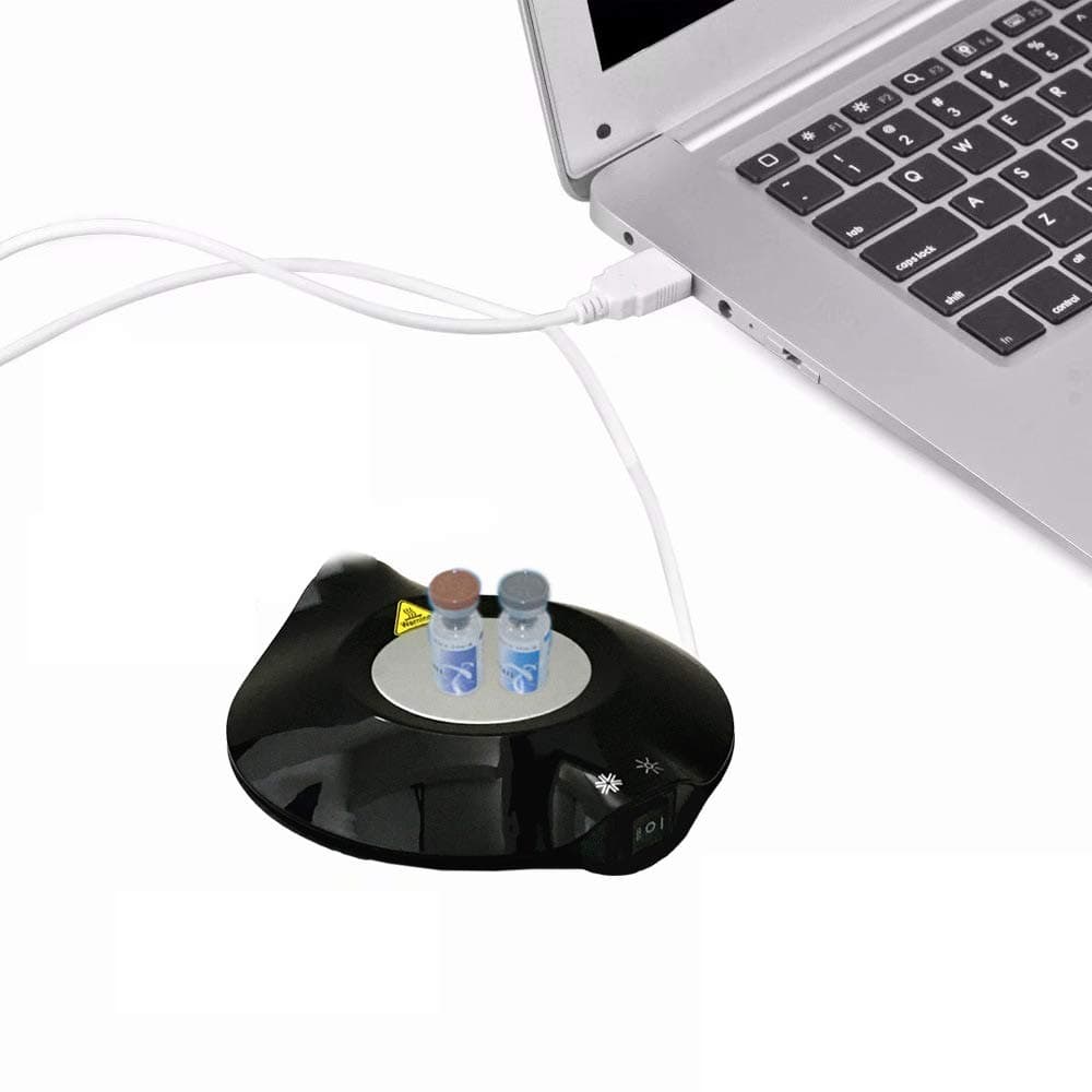 Biolomix 2 In 1 Cup Cooler Coffee Mug Warmer, Protable USB Mug Heater Coaster for Office Home Desk Use, Heating Plate for Water Tea Coffee Milk Cocoa, Cooling for Cosmetics Medicines Beverage,Black