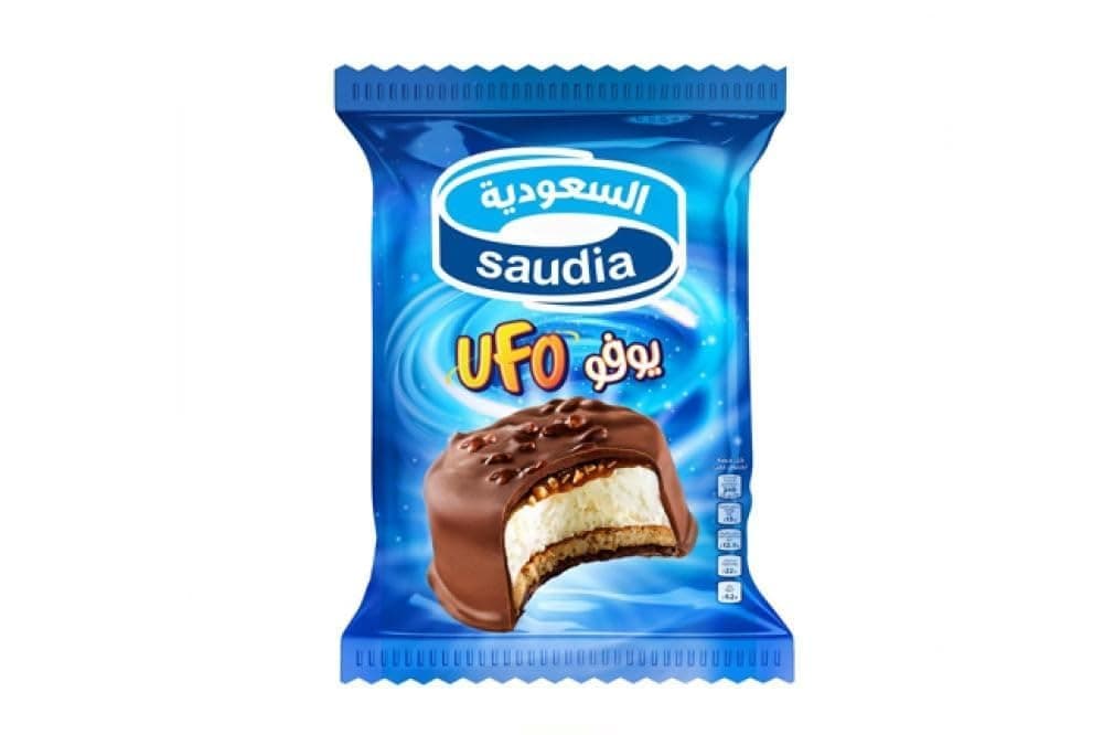 سعودية ايس كريم شبه كريم بالفانيليا مع الحليب والبسكويت من يو اف او، 90 مل