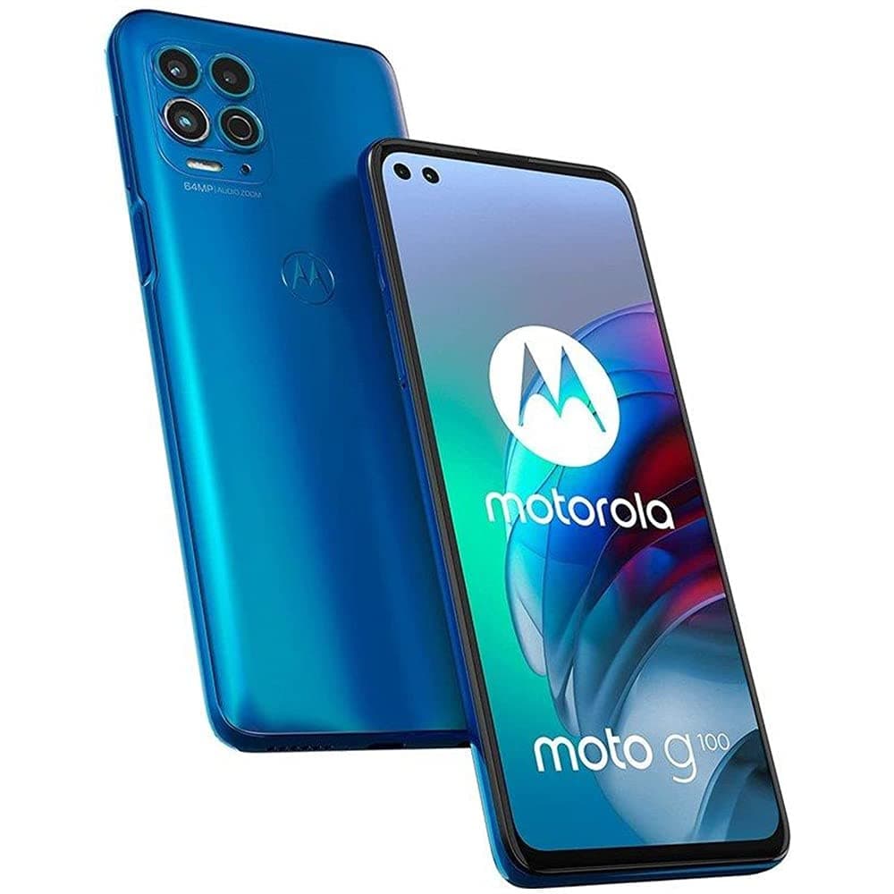Motorola Moto G100 Dual-SIM 128GB ROM + 6GB RAM (GSM Only | No CDMA) Factory Unlocked 5G Smart Phone (Iridescent Ocean) - International Version
