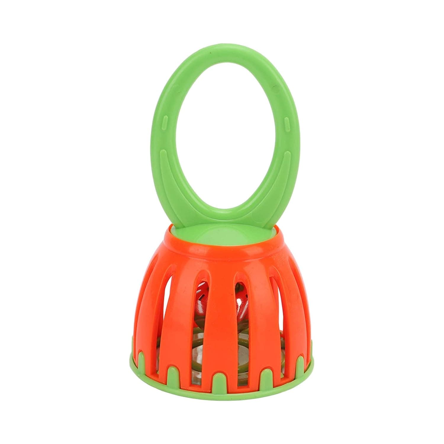 Baby Cage Bell Rattle Handbell Infant Music Toy Safe Plastic Cage Bell with Detachable for Easy Cleaning for Kids Early Education Musical Play