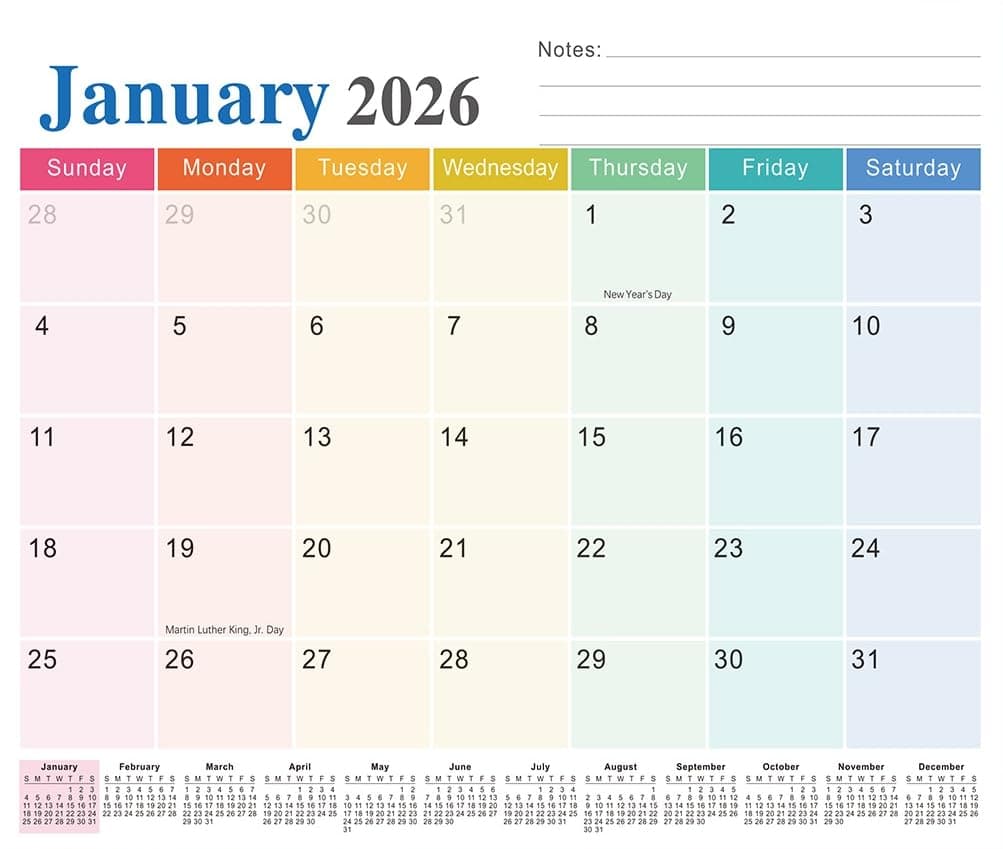 18-Month Magnetic Calendar (Jan 2026-Jun 2027) - Wall & Fridge Monthly Planner for Family Organization, Refrigerator Calendar with Magnetic Backing