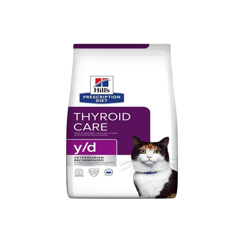 Hills cat veterinary dry food y/d thyroid care 1.5kg