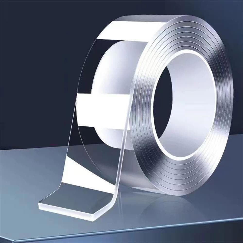 1roll Double Sided Tape Super Strong Adhesive - Washable Reusable Waterproof Transparent Tape for Home Office