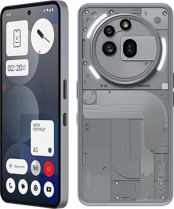 Nothing Phone A059P (3a Pro) 5G Grey, (12 GB RAM, 256 GB Storage) 50 MP Camera,6.77" FHD+ flexible AMOLED display,5000 mAh