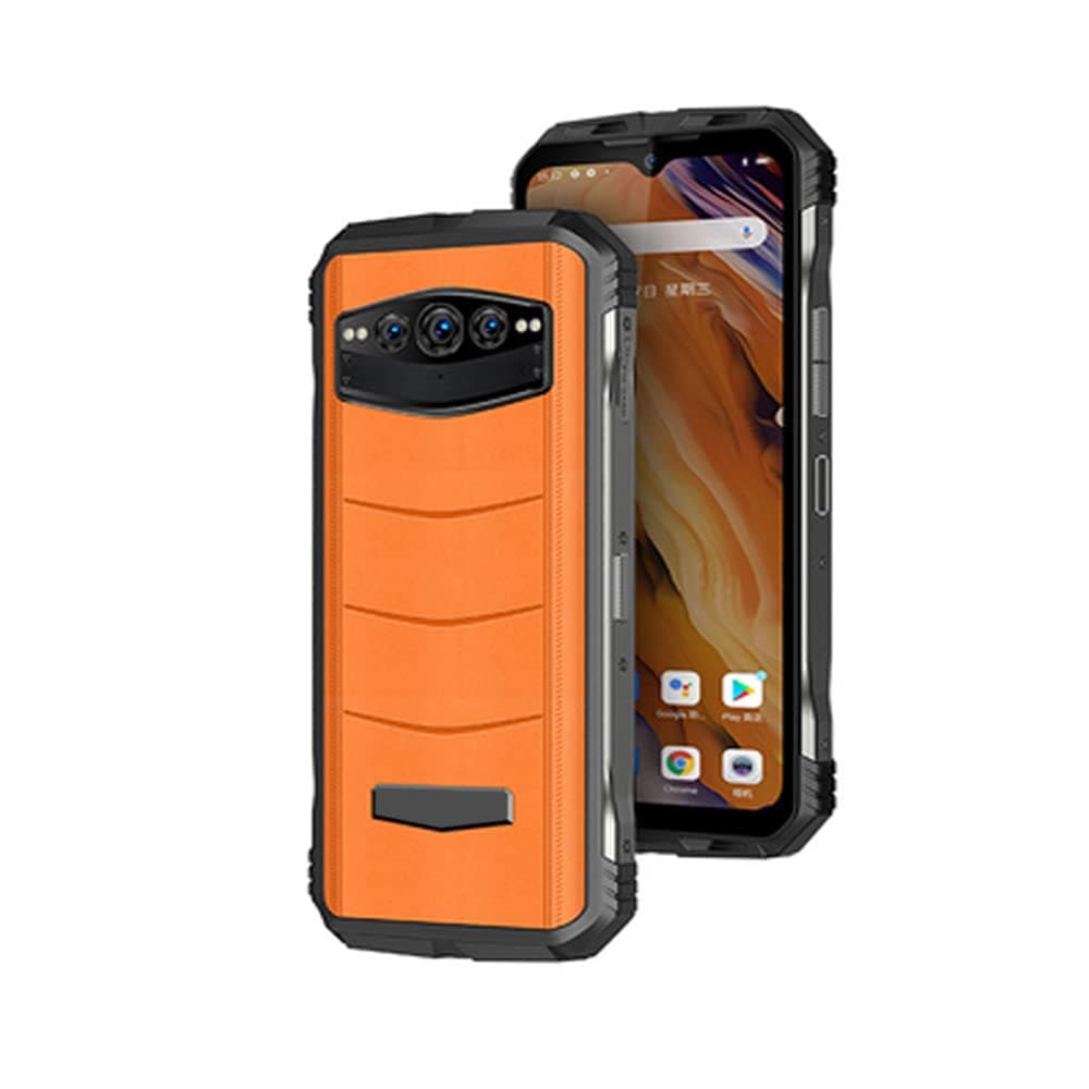 AMAV V30 Dual 5G Rugged Phone Pantalla 6.58" FHD+120Hz, Visión Nocturna 8GB+256GB, Cámara 108MP, Batería Grande 10800mAh Teléfono Doble Altavoz (Orange)