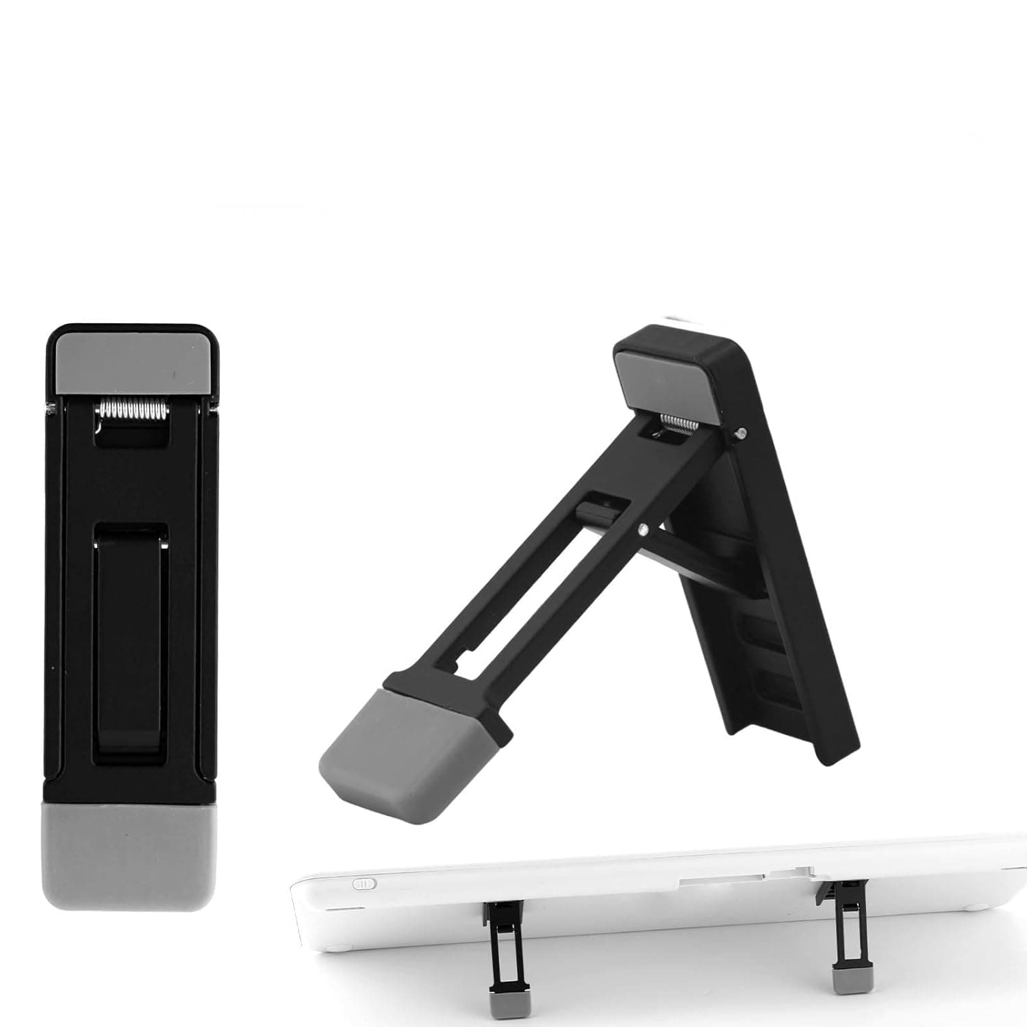 2 Pcs Foldable Keyboard Riser Stand for Desk, Adjustable Tilt & Portable Mini Laptop Feet Ergonomic Computer Keyboard Lift Office Accessories (Black)