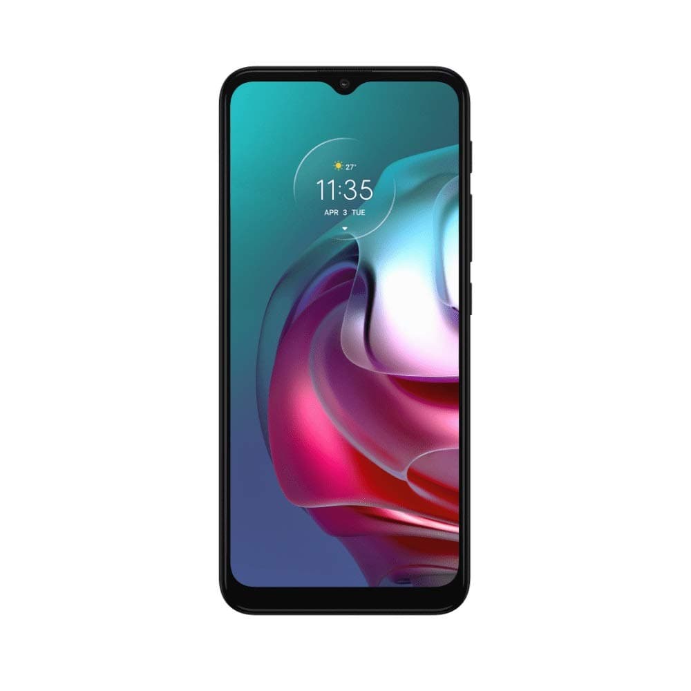 Motorola G30 (6.5 Inch 90Hz, Qualcomm Snapdragon, 64MP quad camera system, 5000 mAH battery, Dual SIM, 4/128GB, Android 11), Dark Pearl
