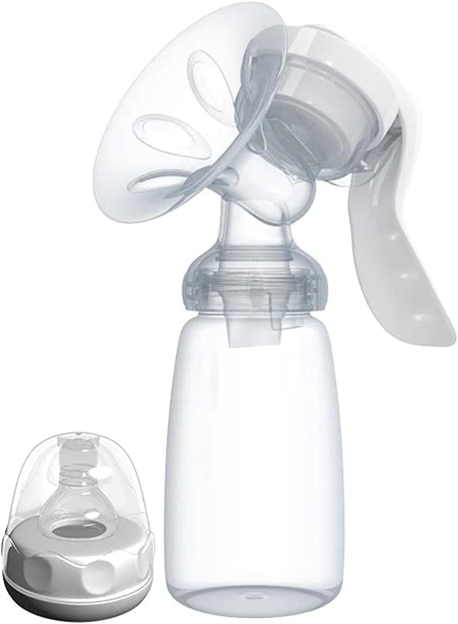 Manual Breast Pump, Portable Silicone Breast Pump, 3-Speed Adjustment, Comfortable and Silent with 147ml Storage Bottle and Accessories