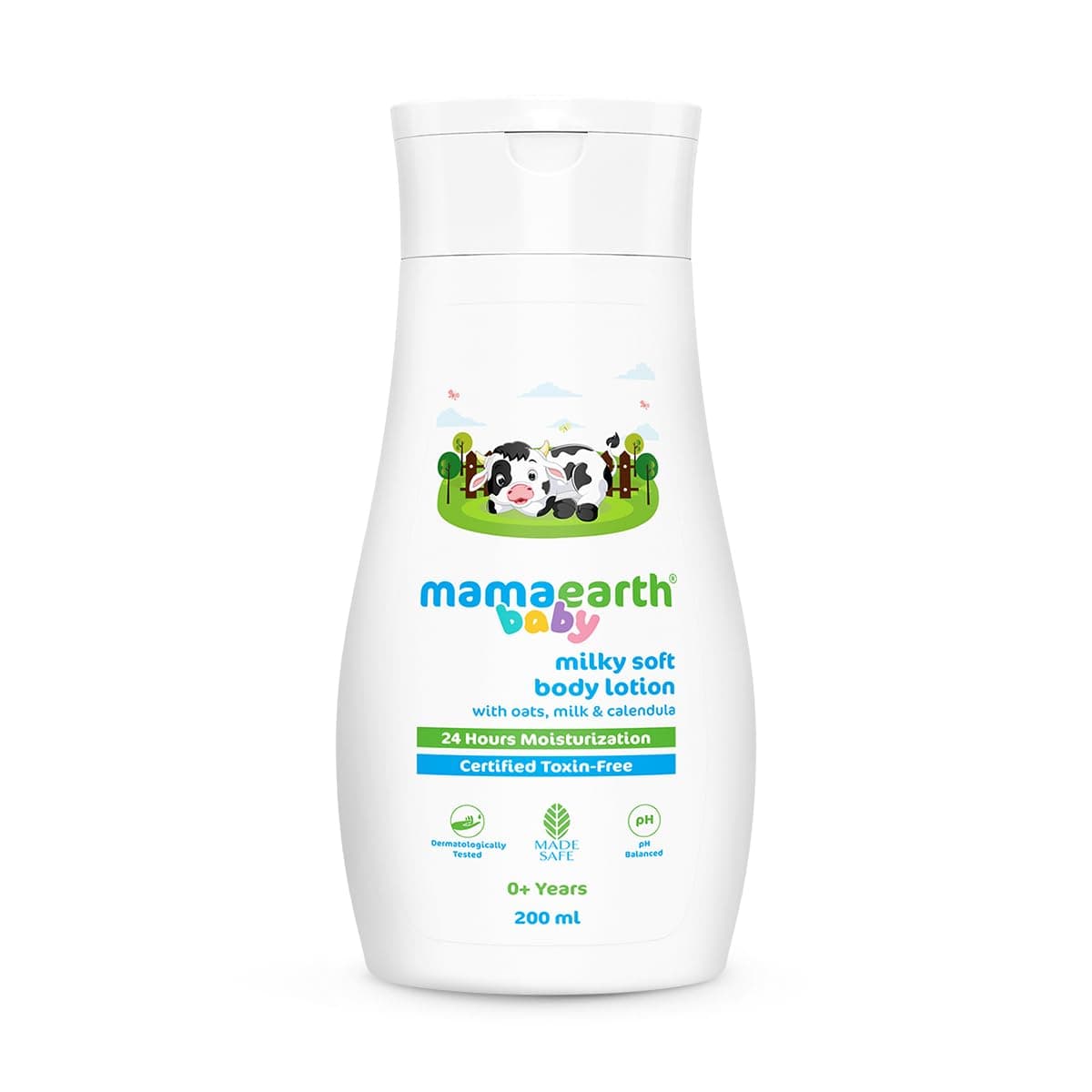 Mamaearth Milky Soft Body Lotion for Babies with Oats, Milk & Calendula – 200ml| Deeply Nourishes Skin | 24-Hour Moisturization | Travel-friendly Pack