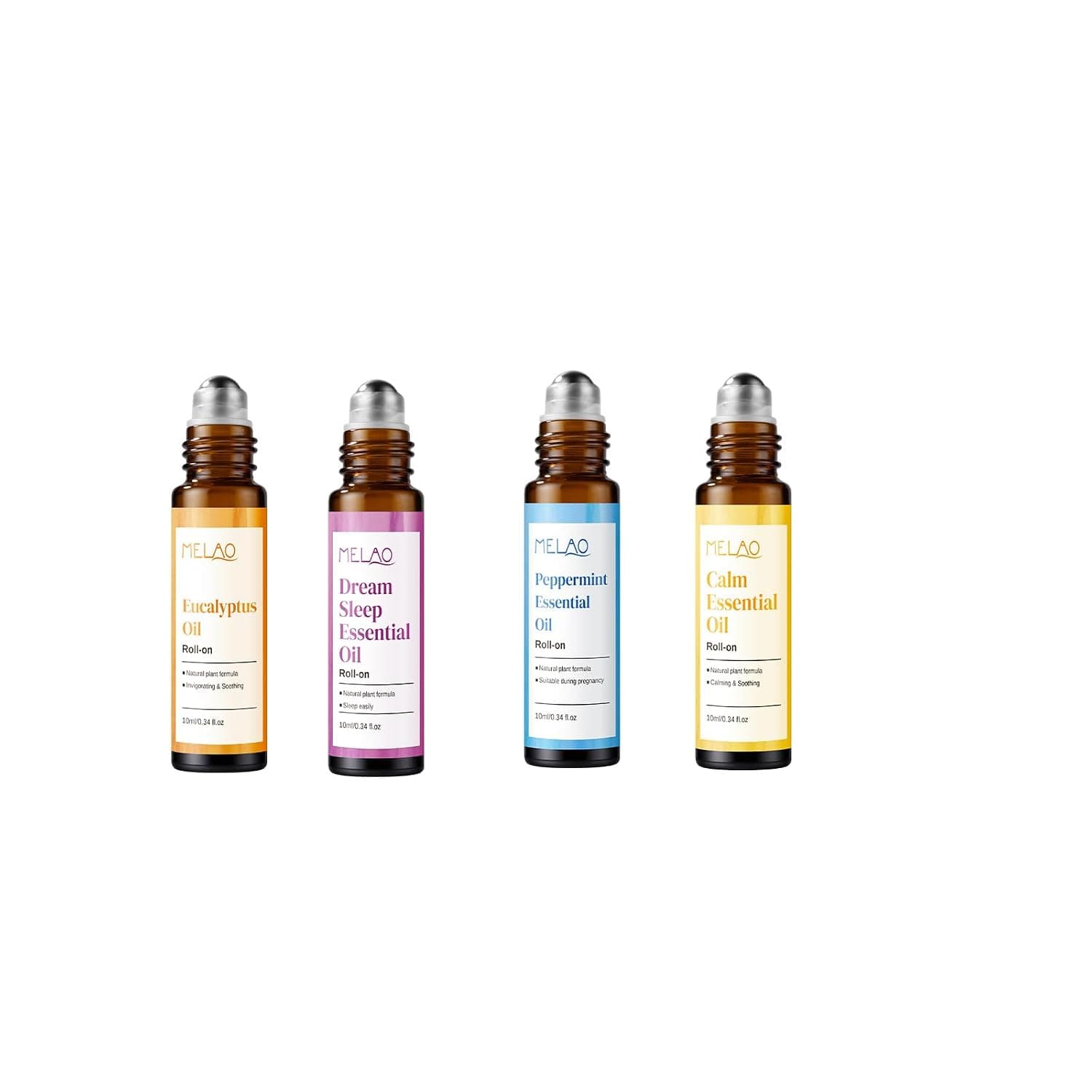 Aromatherapy Essential Oil Roll-On Kits with Natural