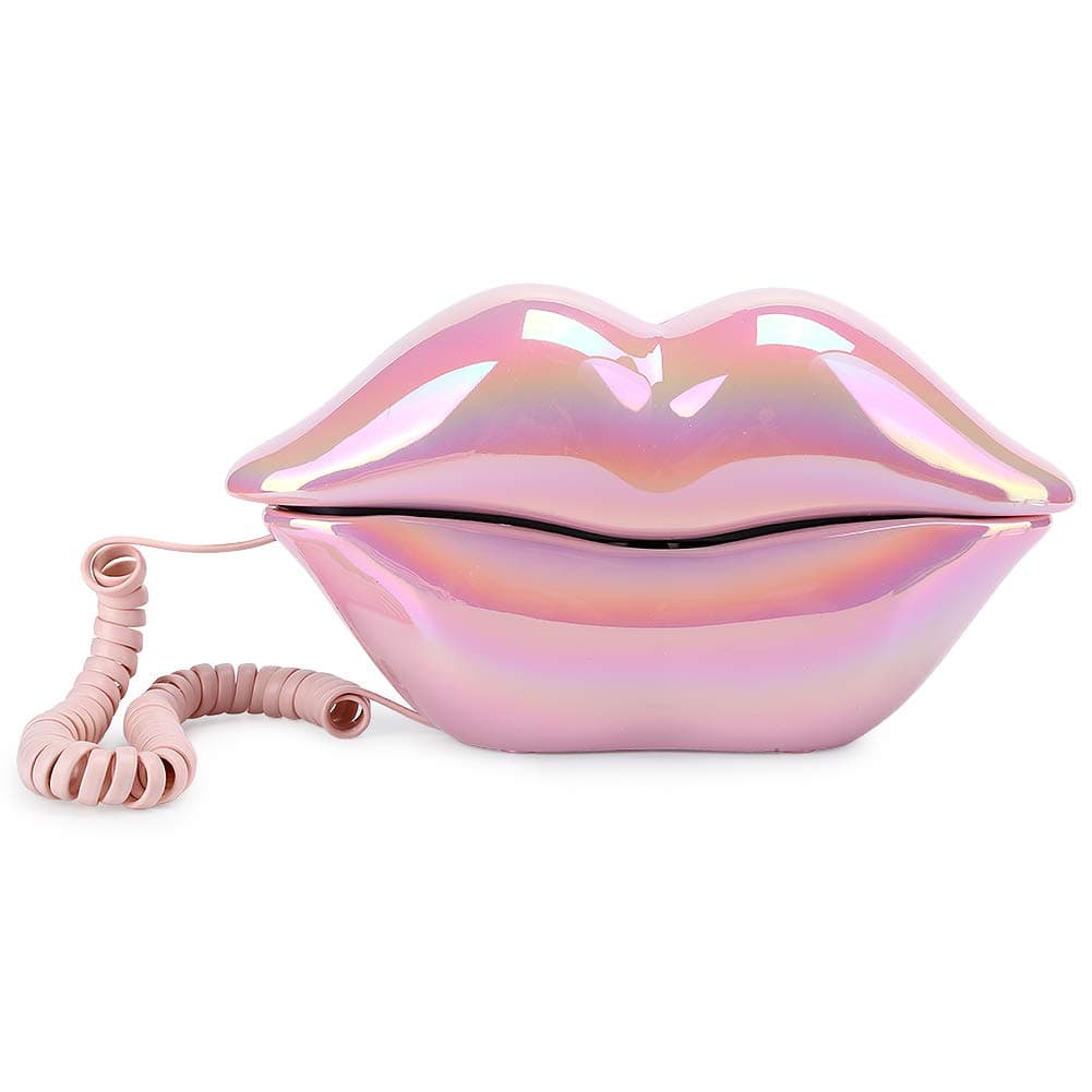 Corded Sexy Lip Telephone, Real Work Mouth Landline Phones, Wired Lip Phone for Decoration/Home//Art Decor