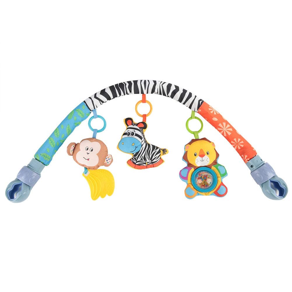RiToEasysports Infant Baby Stroller Car Clamp/Holder, Hanging Rattle Ring Bell Crib Bed Plush Toy