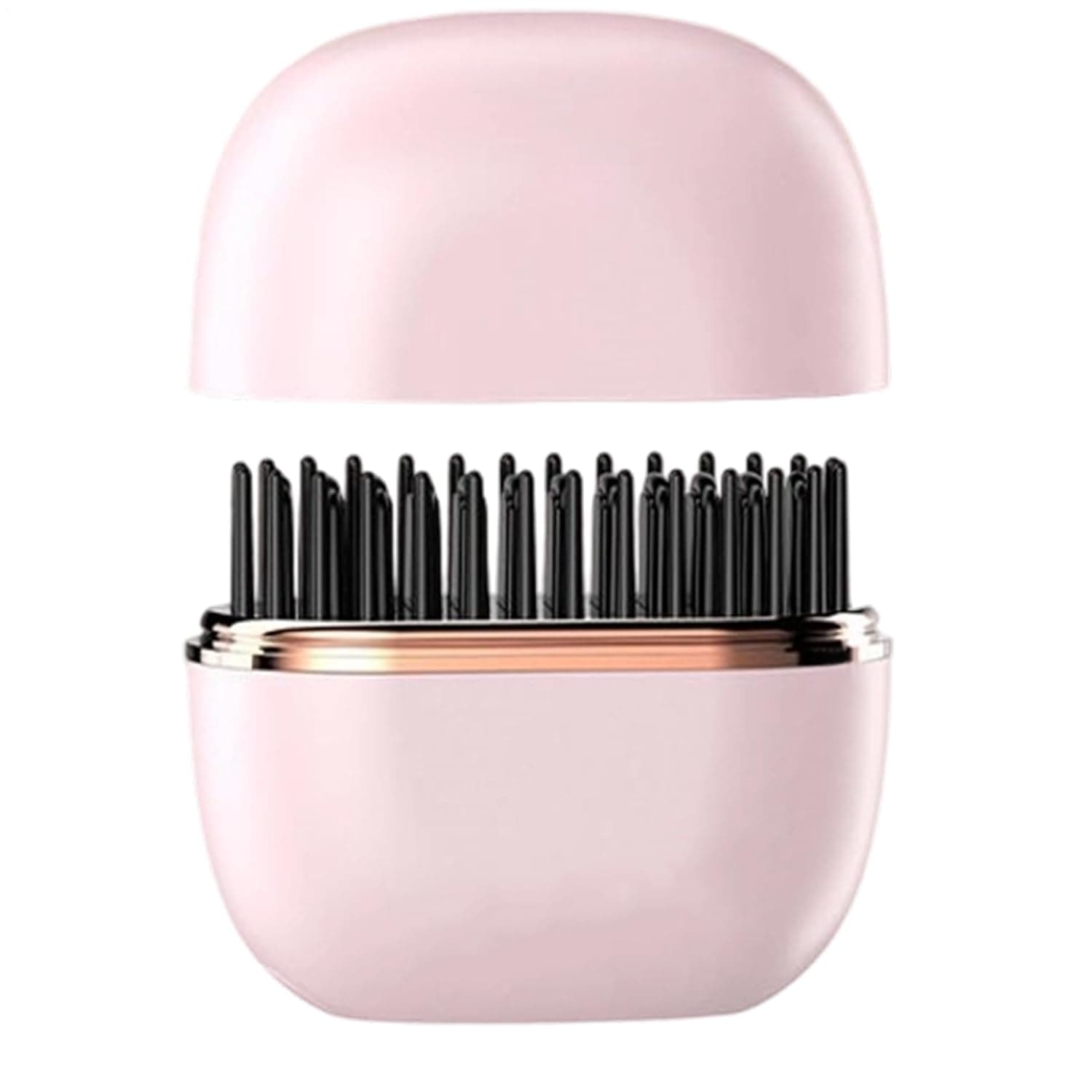 Portable Straightener Brush | Anti-Scald Fast Heating Curler Styling Tools,Hair Curler Straightener Brush,for Vacation Holiday Commuting Dating Daily Use